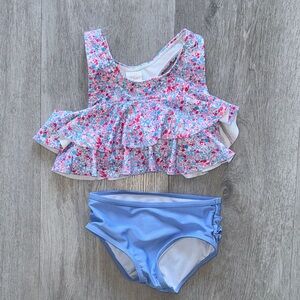 Floral Ruffle butt Bikini Set